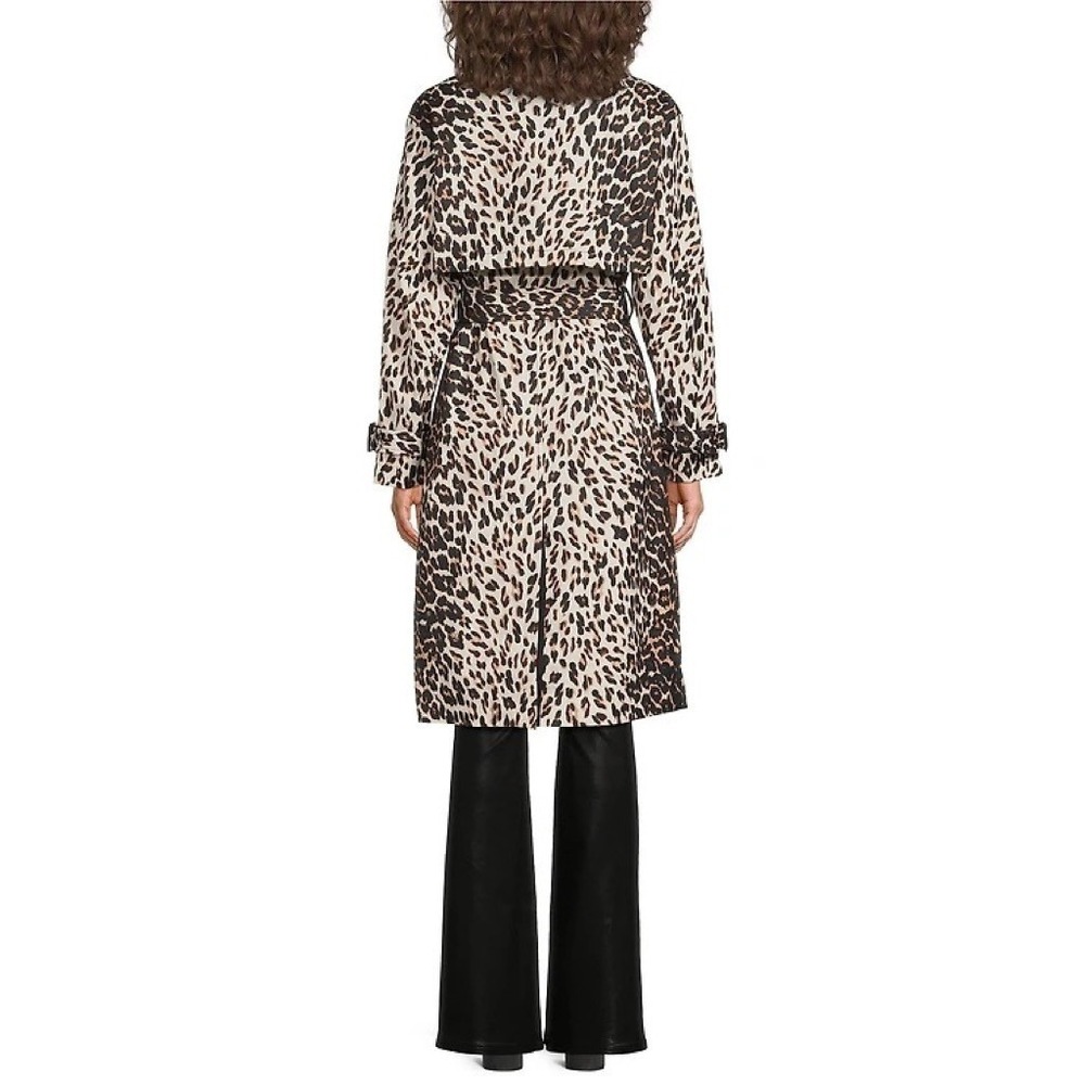 NWT!! KATE SPADE New York Leopard Belted Longline Double Breasted Trench Coat XL - Picture 8 of 16